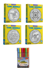 4'LÜ MANDALA SETİ VE KALEM SETİ (5'Lİ ÜRÜN )